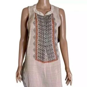 Knox Rose Hi-Lo Sheer Patterned Top / Cover-up